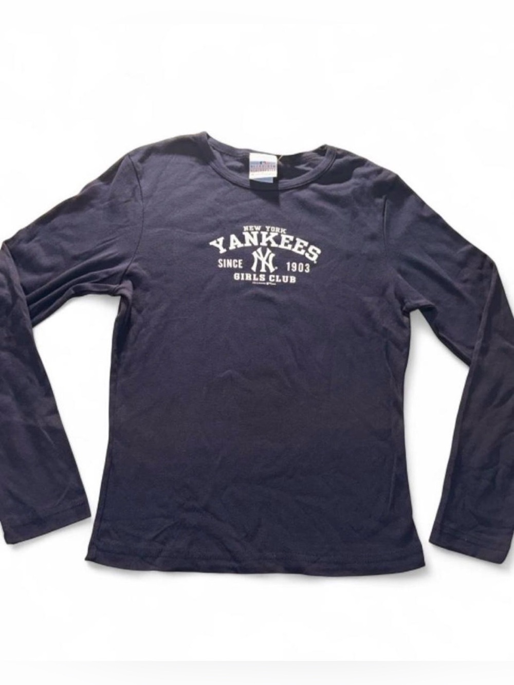 Genuine Merchandise Navy Yankees Girls Club Long Sleeve Tee